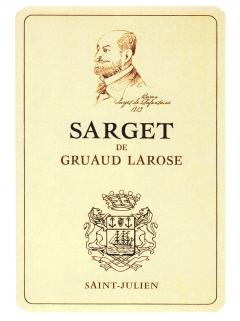 Sarget de Gruaud Larose 2014 6 bottles (6x75cl) Sarget de Gruaud Larose 2014 6 bottles (6x75cl)