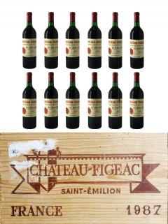 Château Figeac 1987 Original wooden case of 12 bottles (12x75cl) Château Figeac 1987 Original wooden case of 12 bottles (12x75cl)