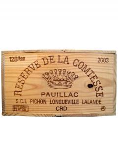 La Réserve de la Comtesse 2003 Original wooden case of 12 bottles (12x75cl) La Réserve de la Comtesse 2003 Original wooden case of 12 bottles (12x75cl)